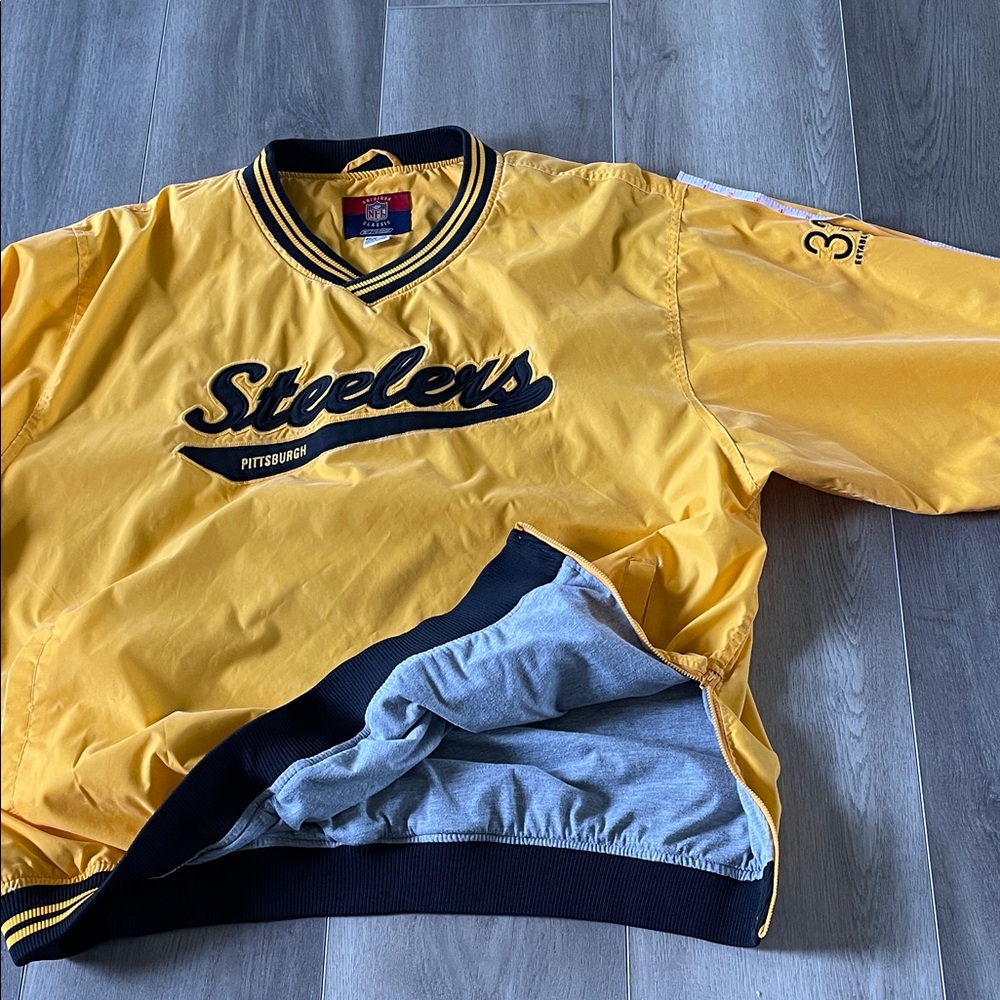 Reebok Gridiron Classic Pittsburgh Steelers Pullover Men’s Lined Jacket - Picture 7 of 8